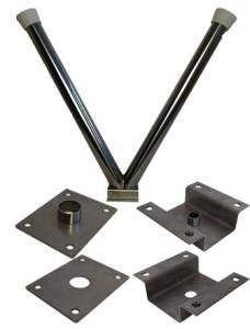 Колчан напольный двойной V-образный из нержавеющей стали, автомойки, 1013105