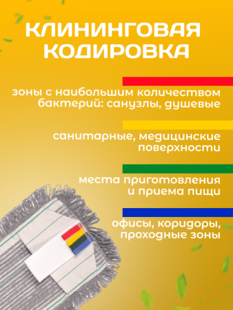 картинка МОП ACG плоский ТАФТИНГ хлопок 50 см. для влаж. уб. карман+ушки Эконом темный 