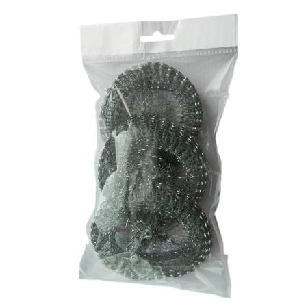 картинка Губка для мытья посуды Luscan металлическая 100х100х15 мм 12 г (3 шт/упак) 