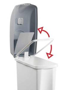 картинка Контейнер ACG 17 л. для мусора с педалью, с крышкой, серый купить