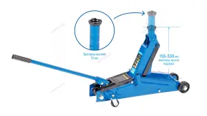 картинка Домкрат подкатной с проставкой N32031L, г/п 3 тонны, NORDBERG