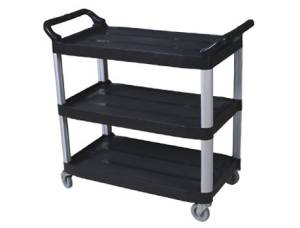 Тележка для подносов (сервировочная) 3-х ярусная 103х51х96см, цвет серый