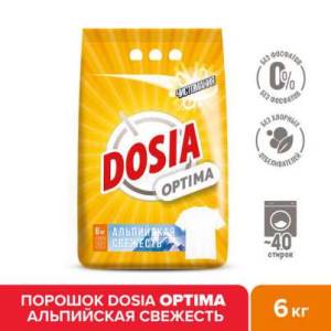 картинка Стиральный порошок DOSIA Альпийская Свежесть 6 кг Optima