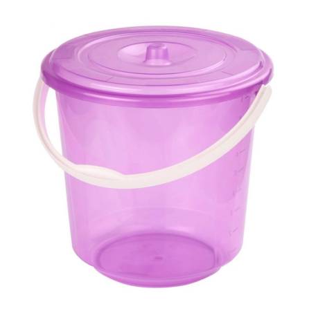 Ведро 10 л. пластиковое "Хозяюшка", с крышкой