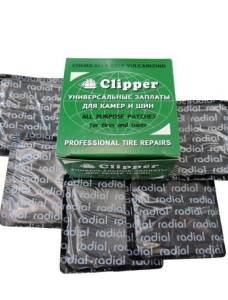 картинка Заплата (латка) универсальная для горячей и холодной вулканизации, H410n, 76х76 мм, 25 шт, Clipper для ремонта шин и камер