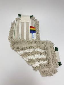 картинка насадки на швабру МОП плоский хлопок+микрофибра ТАФТИНГ 40 см Т-стропа под Vileda ACG