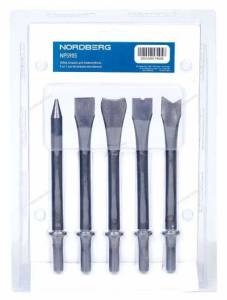 Набор насадок для пневмозубила с шестигранным хвостовиком 5 шт.