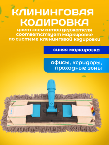 картинка Держатель для мопа под карман 40 см., синий