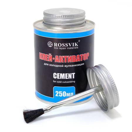 Клей активаторный 340 гр/250мл (банка с кистью) ROSSVIK