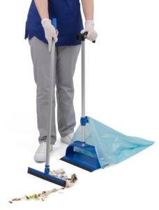 картинка Совок ACG полипропиленовый с держателем мешка и сгон для сбора мокрого  мусора (1003265)