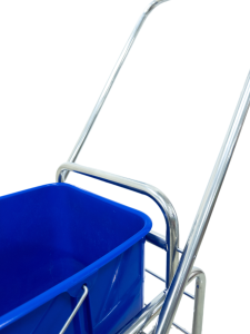 картинка Тележка уборочная БЕЗ ЛОГО 1 х 25л БЕЗ отжима, база хром