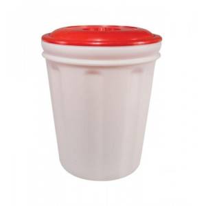 Бак 40 л., 42x42x50 см. пластмассовый, с крышкой, цвета в ассортименте