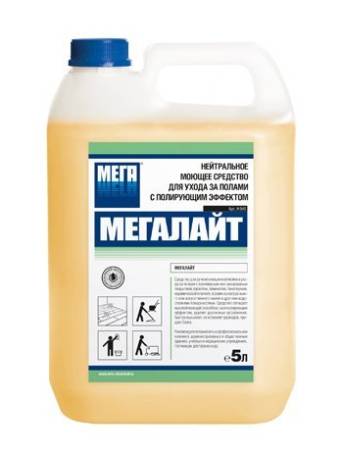 МЕГАЛАЙТ средство моющее нейтральное для пола с полирующим эффектом 5 л. Н540
