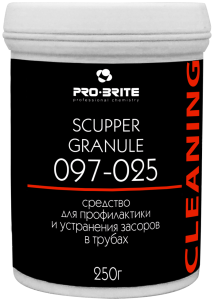 Гранулы для удал. пробочных засоров в трубах SCUPPER GRANULE, 250 мл, PRO-BRITE