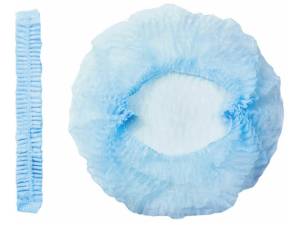 Шапочка Шарлотта, одноразовая медицинская голубая (50 шт)