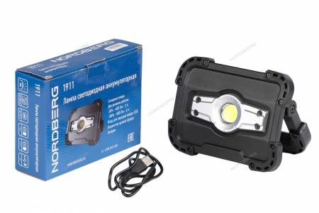 Лампа светодиодная, стационарная, аккумуляторная, 3,6 В, 5000 mAh, Nordberg