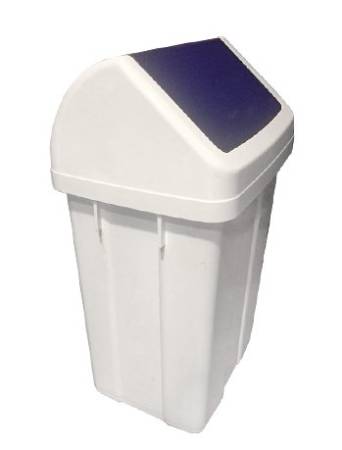 картинка Ведро ACG 50 л., с плавающей синей крышкой, белое 