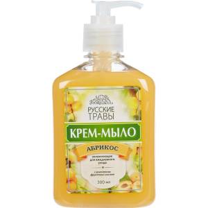 Крем-мыло жидкое с дозатором Абрикос 300 мл, Русские Травы,