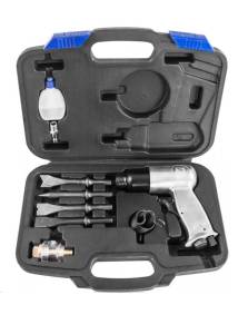 Пневмомолоток 150 мм в наборе с насадками (9 предметов) Thorvik AHK9150