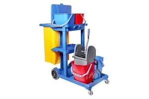 Тележка многофункциональная ACG ведра 2х15л. и 2х12л., пластиковый каркас с двумя полками