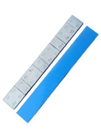 картинка 0095 Fe 50 Clipper Грузики для балансировки колес, самоклеющиеся, оцинкованные 60 гр. (4х5 г + 4х10 гр.) синий скотч (уп. 50  шт.) купить