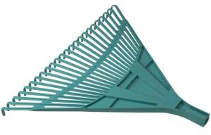 Грабли 61x54 см 24 зубьев веерные пластмассовые большие, без черенка