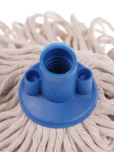 картинка насадки на швабру Насадка МОП 190 гр., хлопок, бытовой, с резьбой для рукоятки