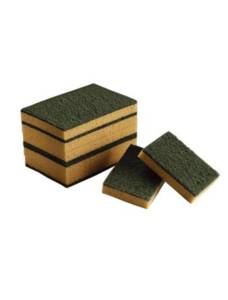 Губки ACG с абразивным слоем(зелёный) (в упаковке 10шт)
