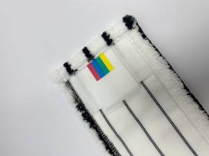 картинка насадки на швабру МОП ACG плоский "Микрофибра" жесткий абразив 40 см., карман + ушки