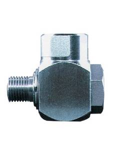 Фитинг поворотный для консоли, 90 градусов, угловой, 1/4"ш -1/4"г на втулках, нержавеющая сталь