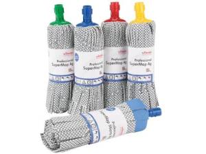 Моп СуперМоп Антибак 33x10 см синий, антибактериальный Vileda