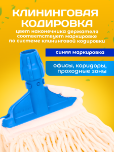 картинка Зажим ACG для мопа Кентукки, с пластиковым зажимом, синий